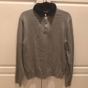 Vineyard Vines Men’s Gray Collared Sweater Size M